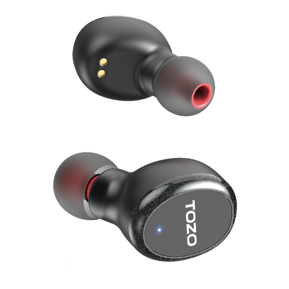 Tozo T10S Çağrı Gürültü Engelleyici Özellikli Ultra Hafif IPX8 Su Geçirmez Bluetooth 5.2 Kablosuz Airpods Kulaklık - Siyah