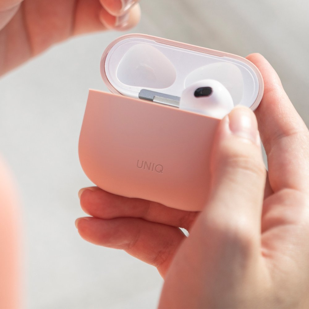 Uniq Airpods 3 (3.nesil) Lino Silikon Kılıf - Pembe