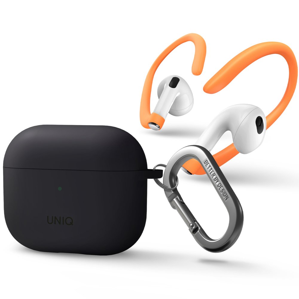 Uniq Airpods 3 (3.nesil) Nexo Silikon Kılıf - Koyu Gri