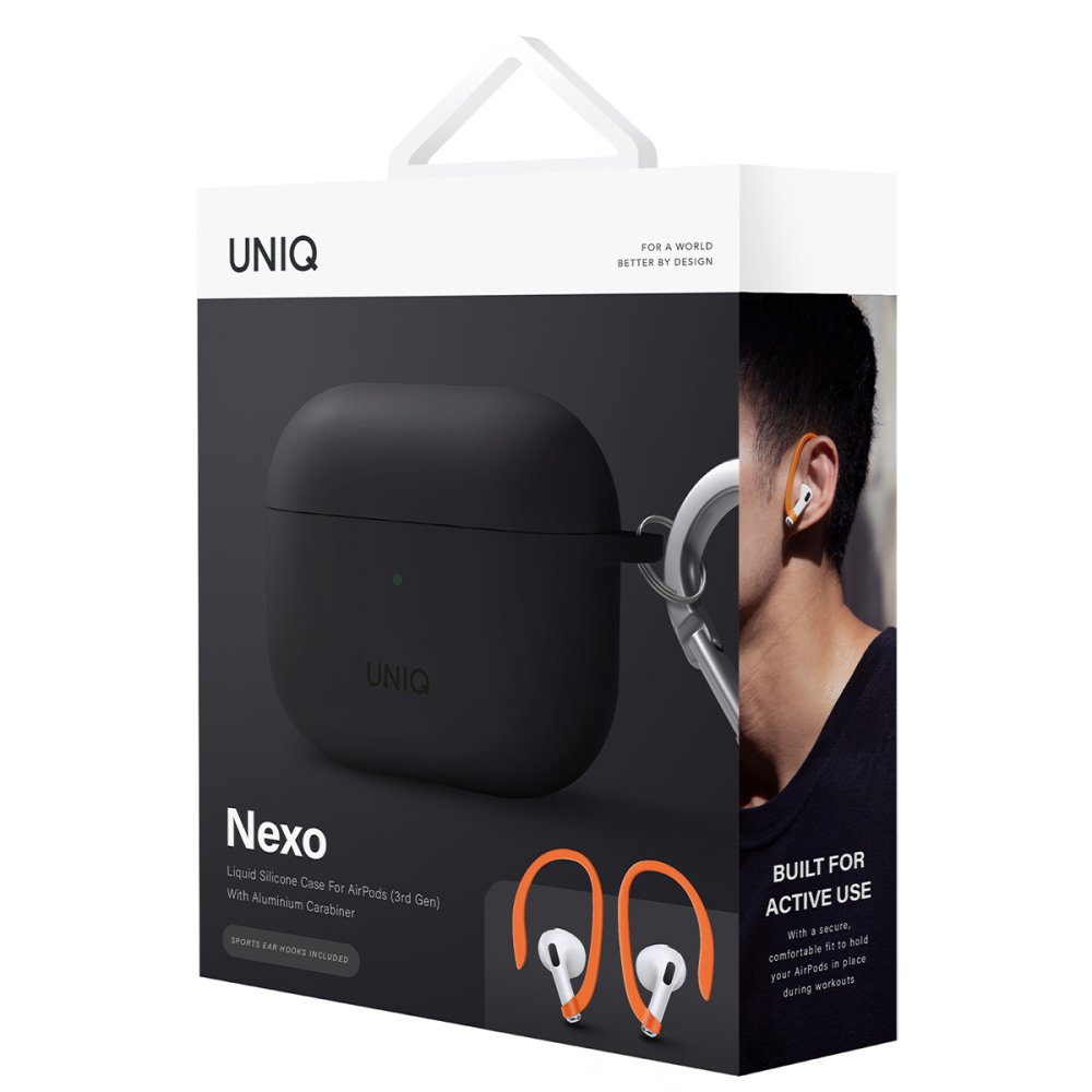 Uniq Airpods 3 (3.nesil) Nexo Silikon Kılıf - Koyu Gri