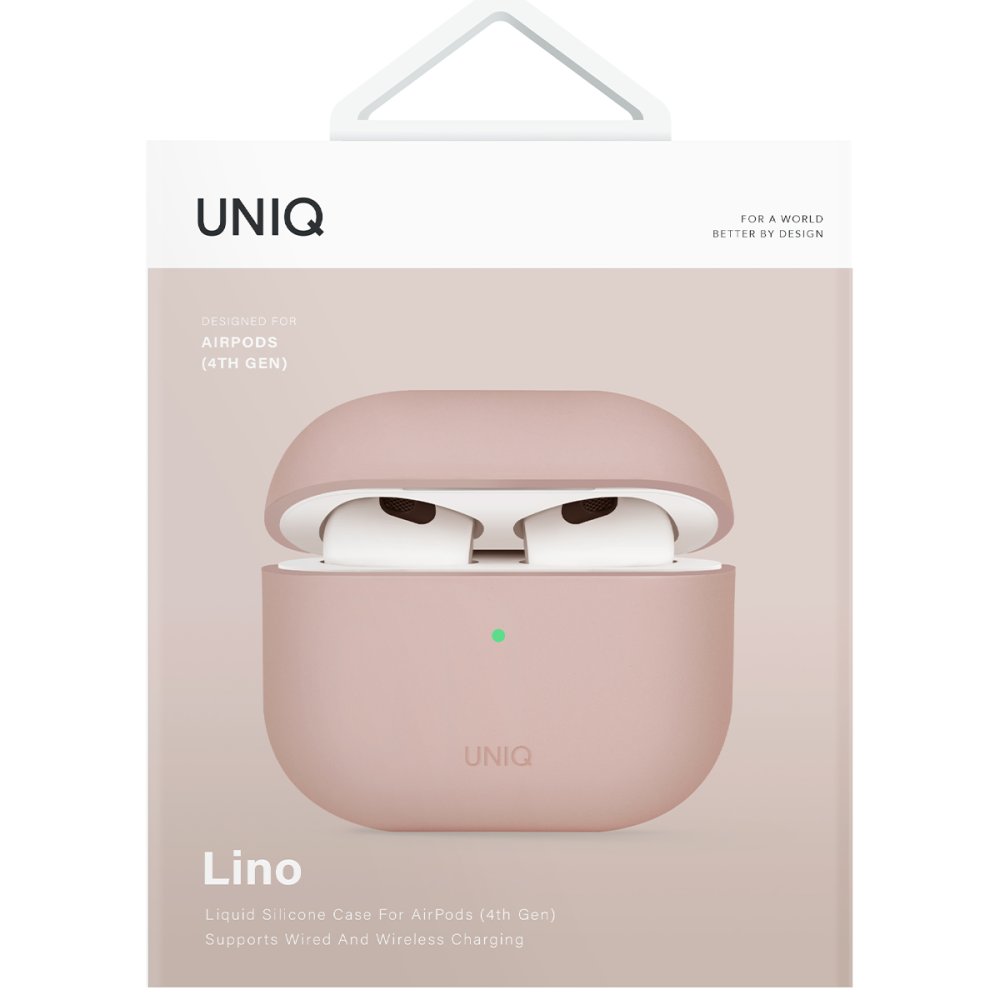 Uniq Airpods 4 (4.nesil) Lino Silikon Kılıf - Pembe