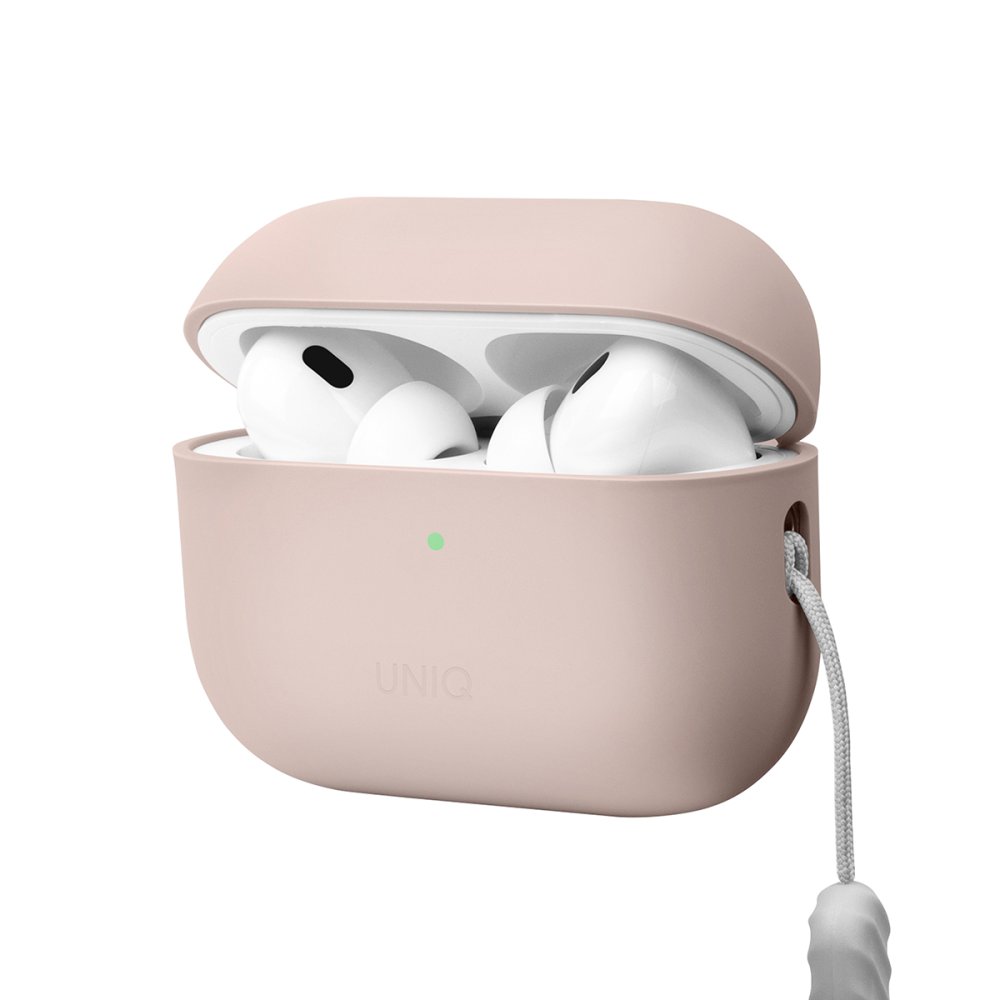 Uniq Airpods Pro 2 (2.nesil) Lino Silikon Kılıf - Pembe