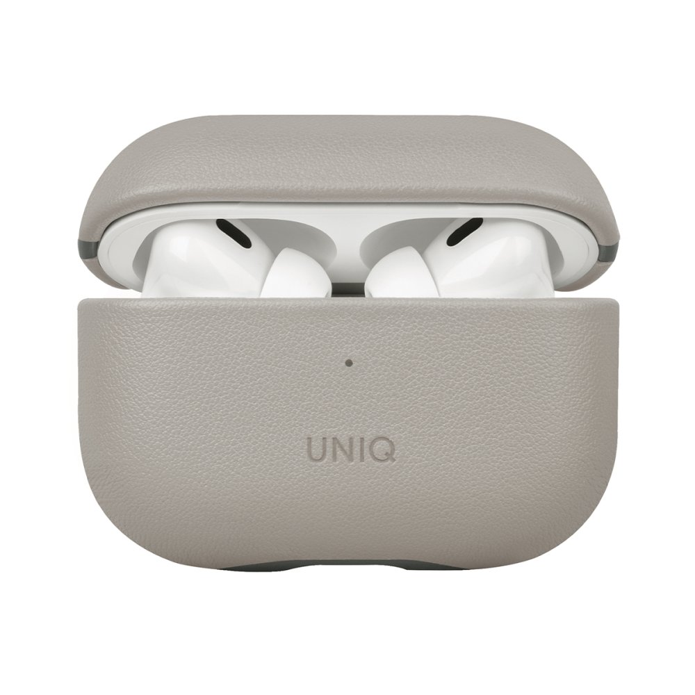 Uniq Airpods Pro 2 (2.nesil) Lyden DS Deri Kılıf - Bej