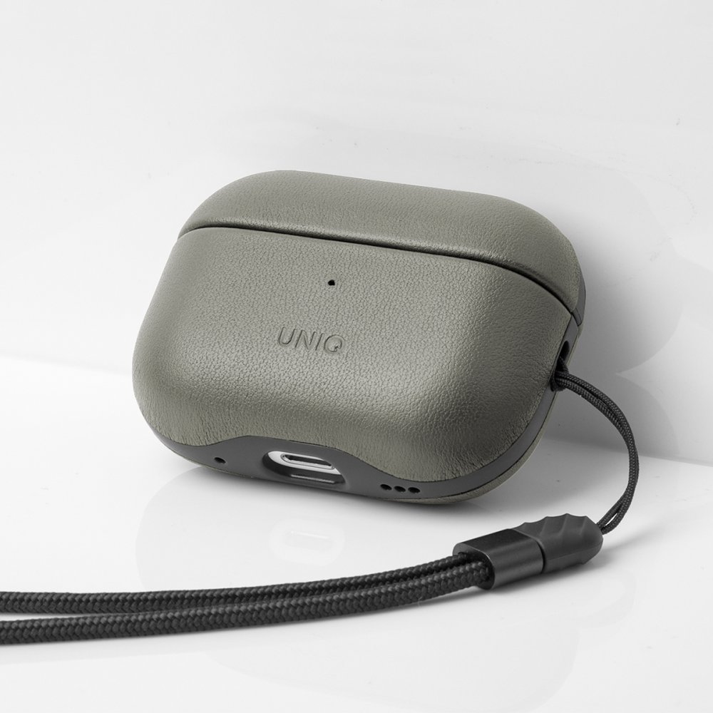 Uniq Airpods Pro 2 (2.nesil) Terra Genuine Deri Kılıf - Yeşil