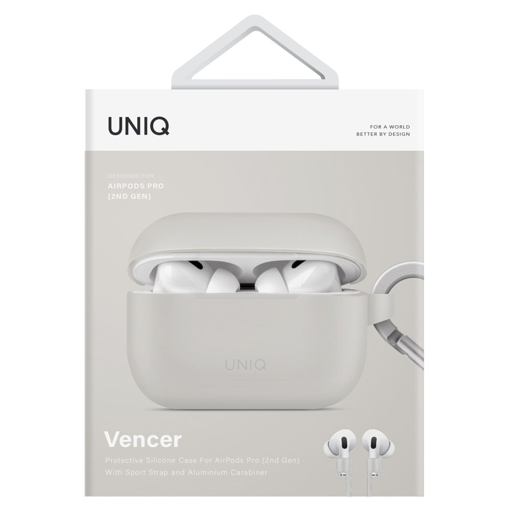 Uniq Airpods Pro 2 (2.nesil) Vencer Silikon Kılıf - Gri