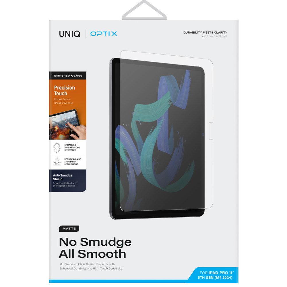 Uniq iPad 10.2 (9.nesil) Optix Tablet Mat Ekran Koruyucu - Şeffaf