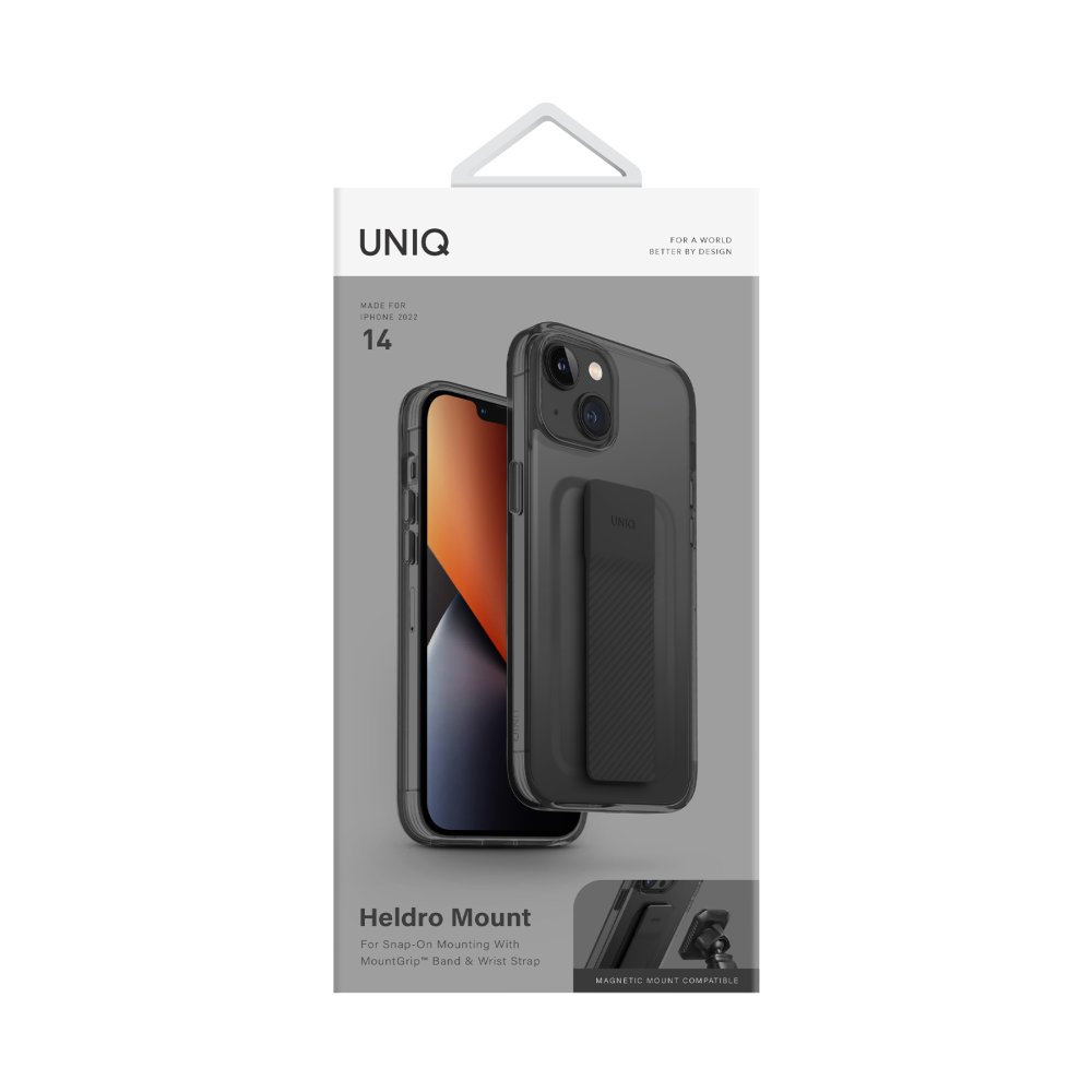 Uniq iPhone 14 Heldro Mount Kapak - Siyah