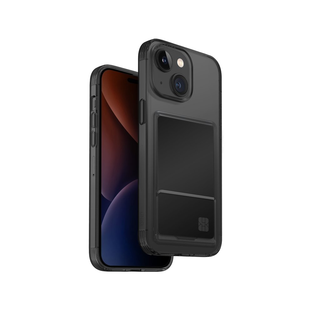 Uniq iPhone 15 Air Fender Kartvizitli Kapak - Füme