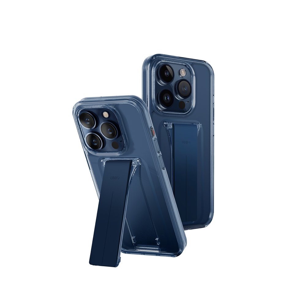 Uniq iPhone 15 Pro Heldro Mount Standlı Kapak - Lacivert