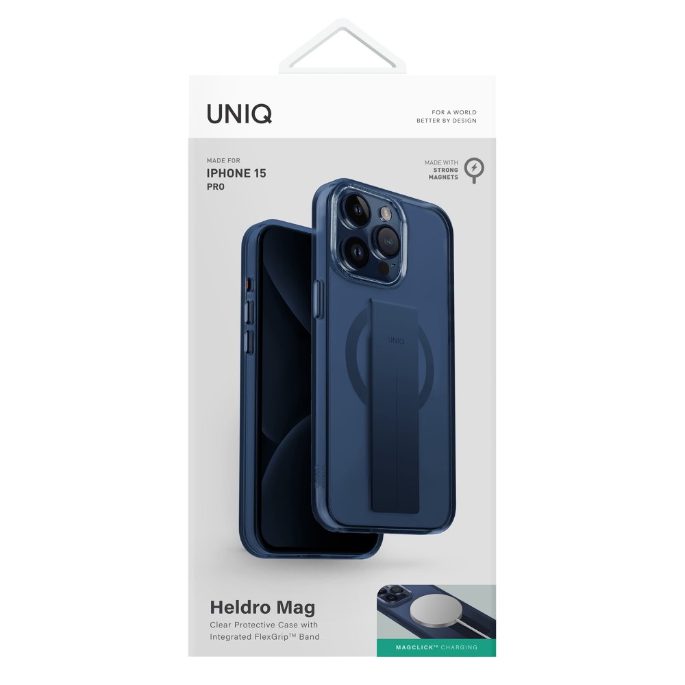 Uniq iPhone 15 Pro Max Heldro Magsafe Kapak - Lacivert