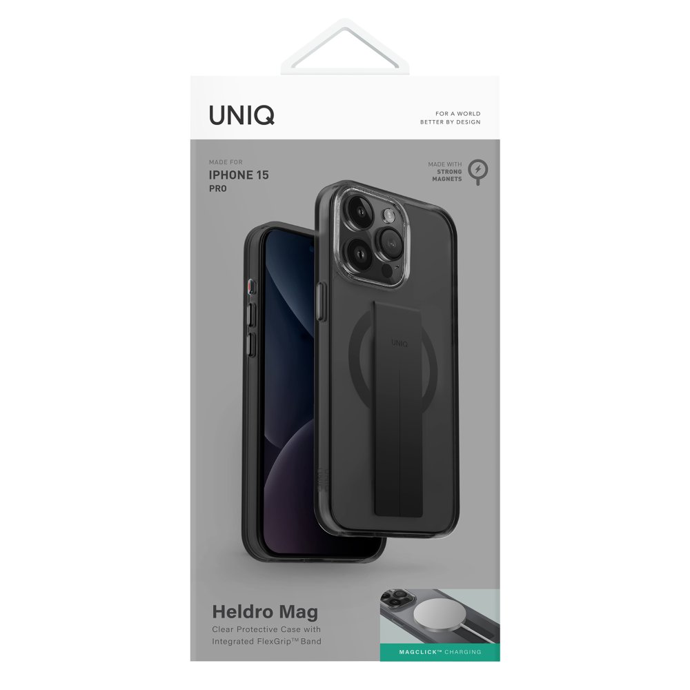 Uniq iPhone 15 Pro Max Heldro Magsafe Kapak - Siyah