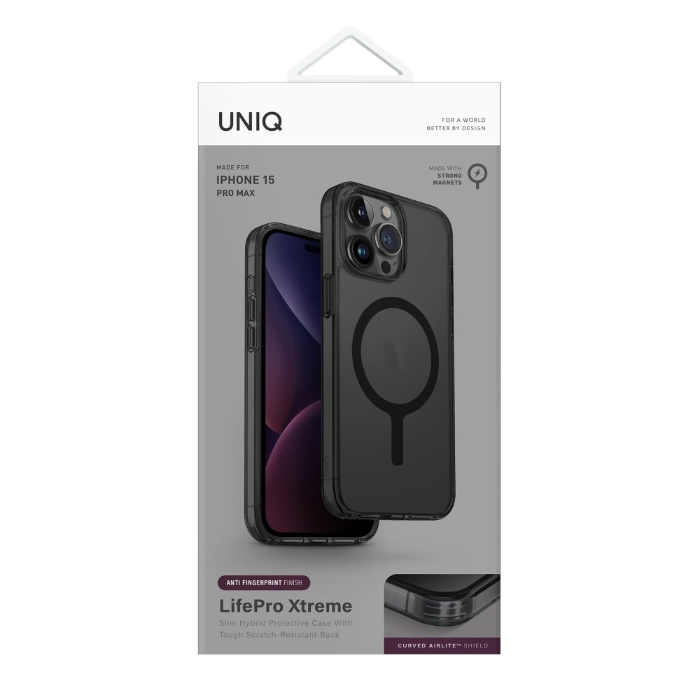 Uniq iPhone 15 Pro Max LifePro Xtreme Magsafe Kapak - Siyah