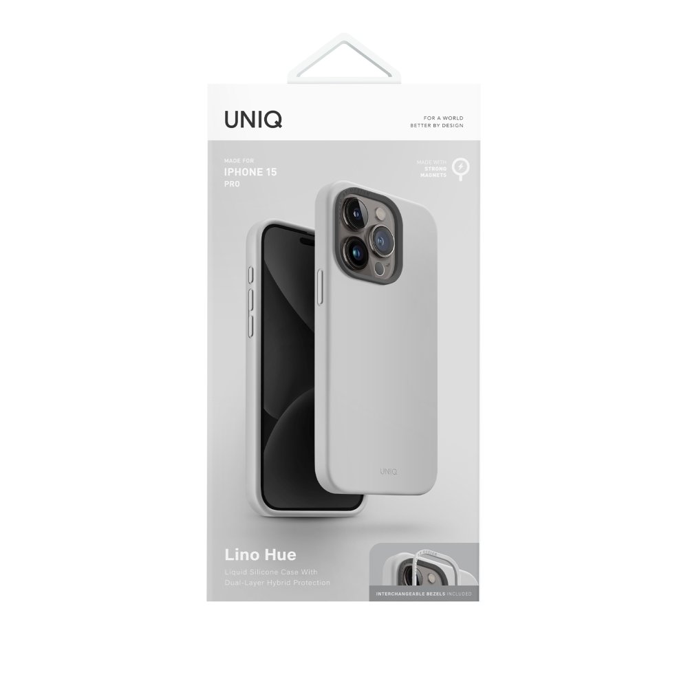 Uniq iPhone 15 Pro Max Lino Hue Magsafe Kapak - Titan Gri