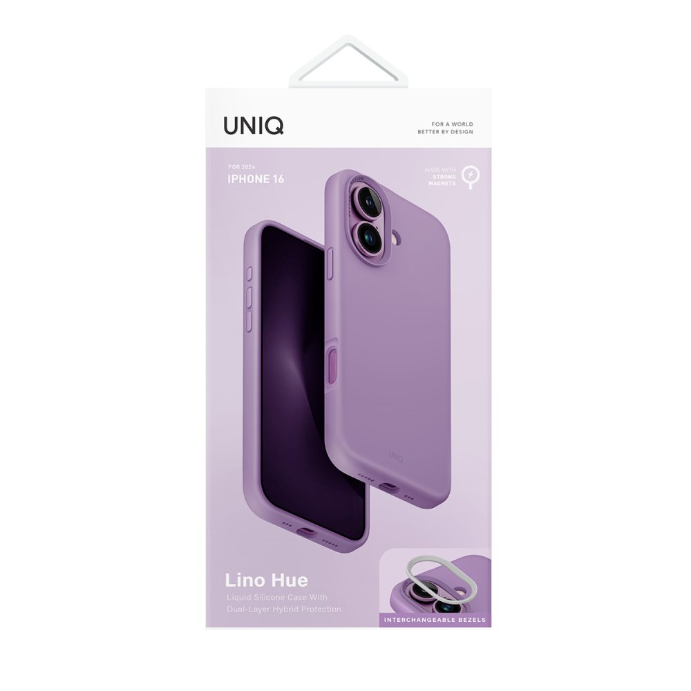 Uniq iPhone 16 Lino Hue Magsafe Kapak - Pembe