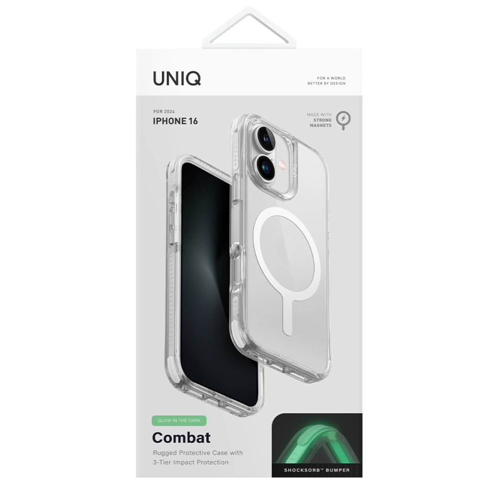 Uniq iPhone 16 Plus Combat Magsafe Kapak - Beyaz