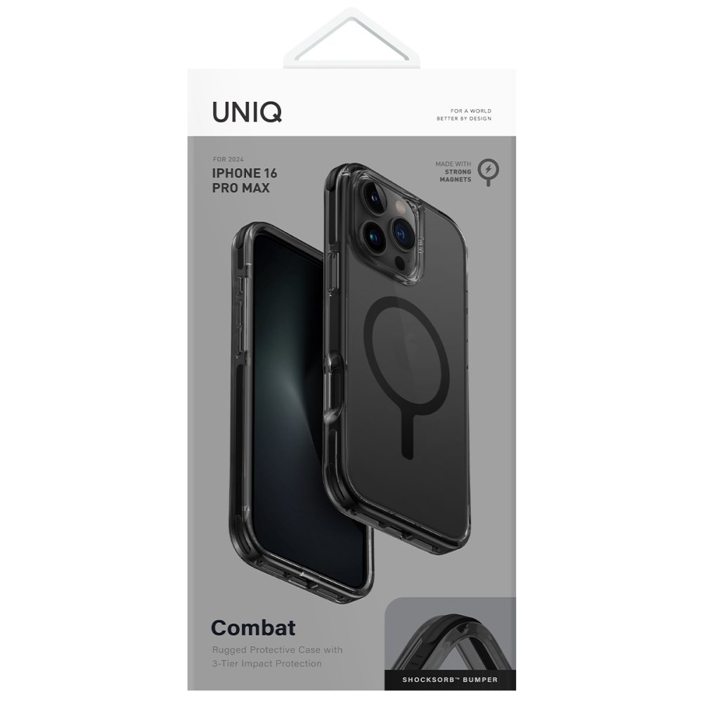 Uniq iPhone 16 Pro Combat Magsafe Kapak - Siyah