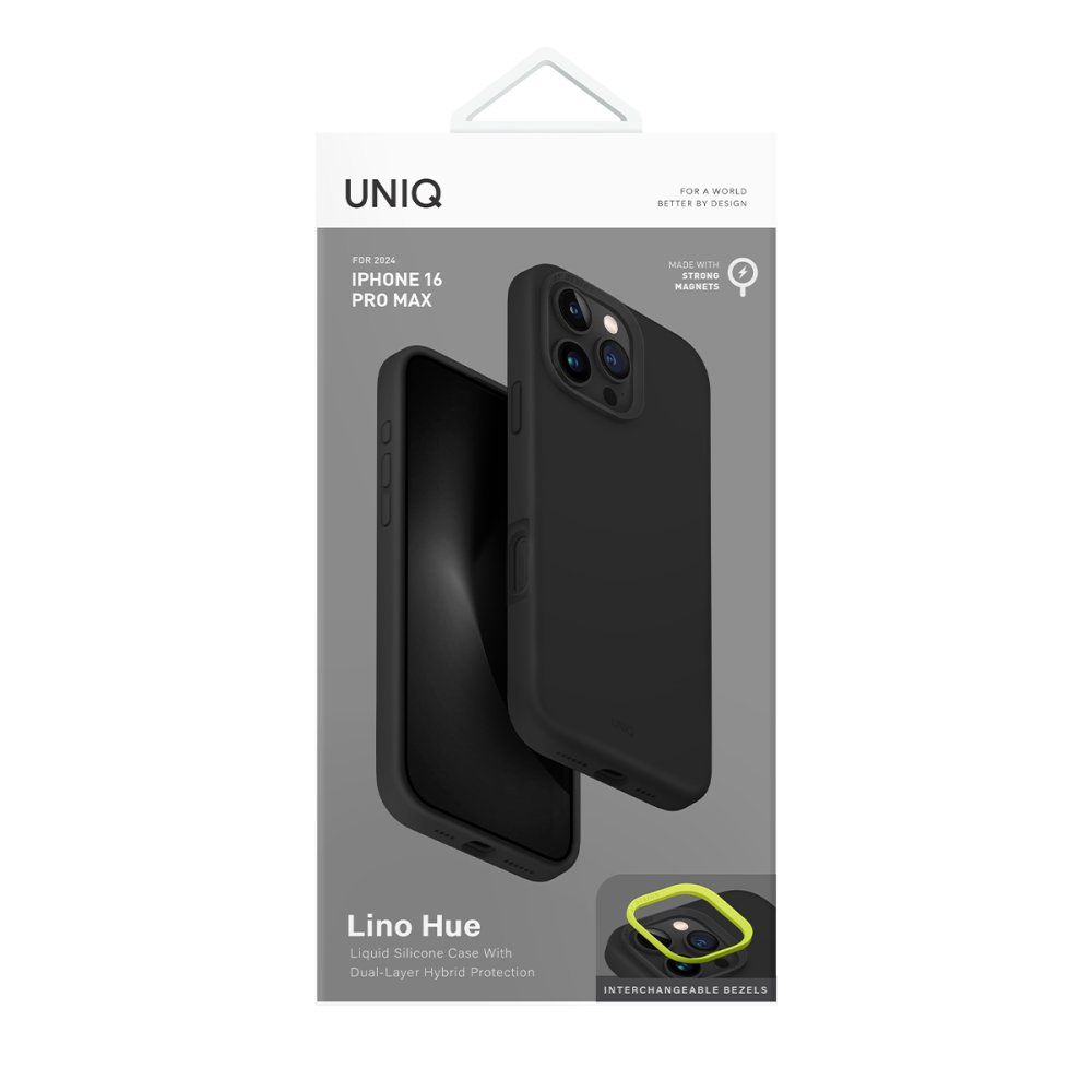 Uniq iPhone 16 Pro Lino Hue Magsafe Kapak - Gri