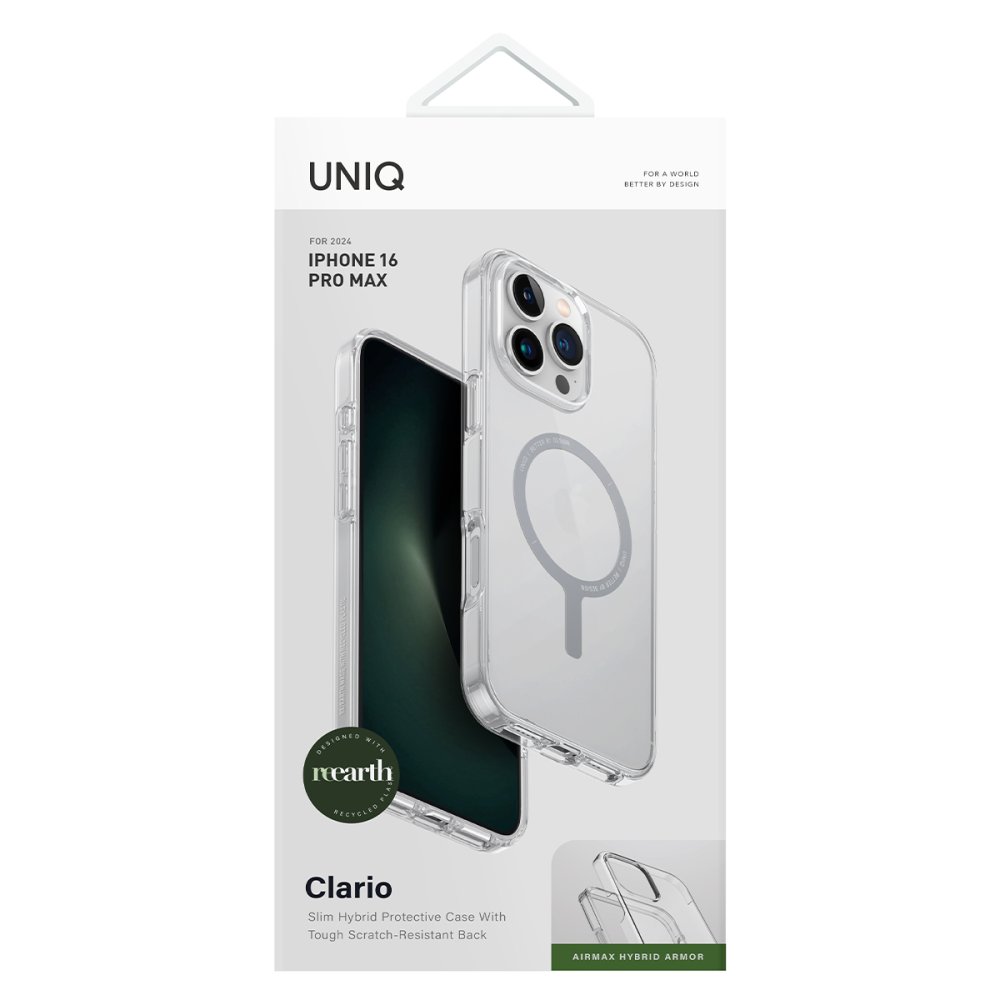 Uniq iPhone 16 Pro Max Clario Magsafe Kapak - Şeffaf