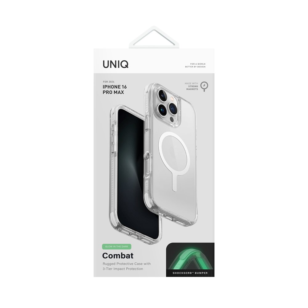 Uniq iPhone 16 Pro Max Combat Magsafe Kapak - Beyaz