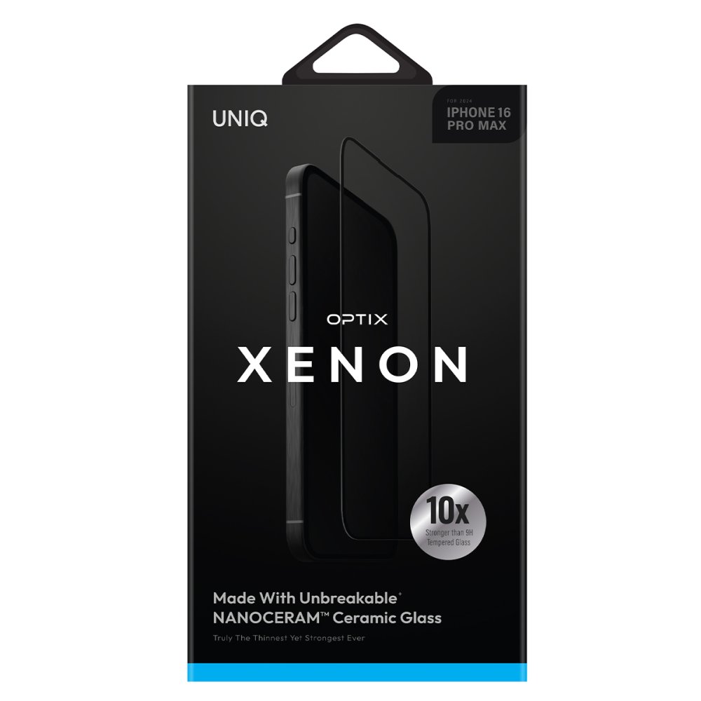 Uniq iPhone 16 Pro Max Optix Xenon Nanocream Cam Ekran Koruyucu - Siyah