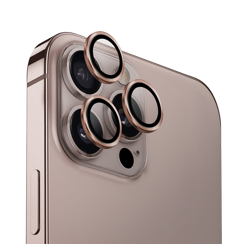 Uniq iPhone 16 Pro Optix Alüminyum Kamera Lens Koruyucu - Gold