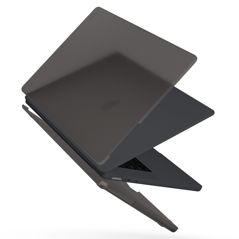 Uniq Macbook Air 13 (2022) Claro Mat Macbook Kapak - Gri