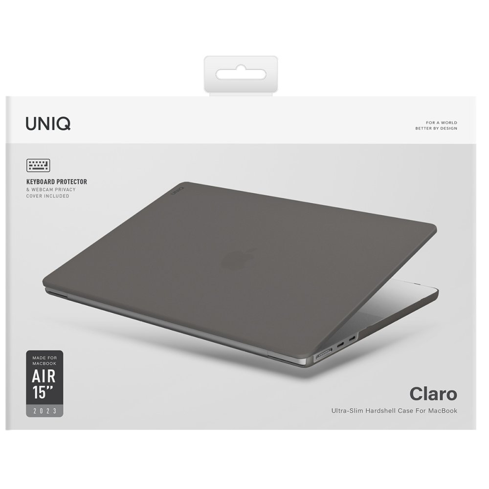Uniq Macbook Air 13 (2022) Claro Mat Macbook Kapak - Gri