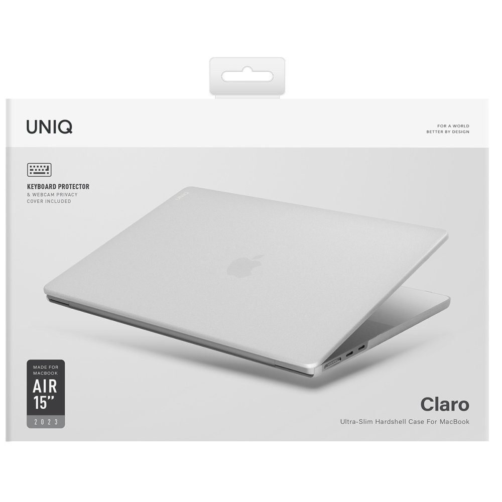 Uniq Macbook Pro 14 (2021) Claro Mat Macbook Kapak - Şeffaf