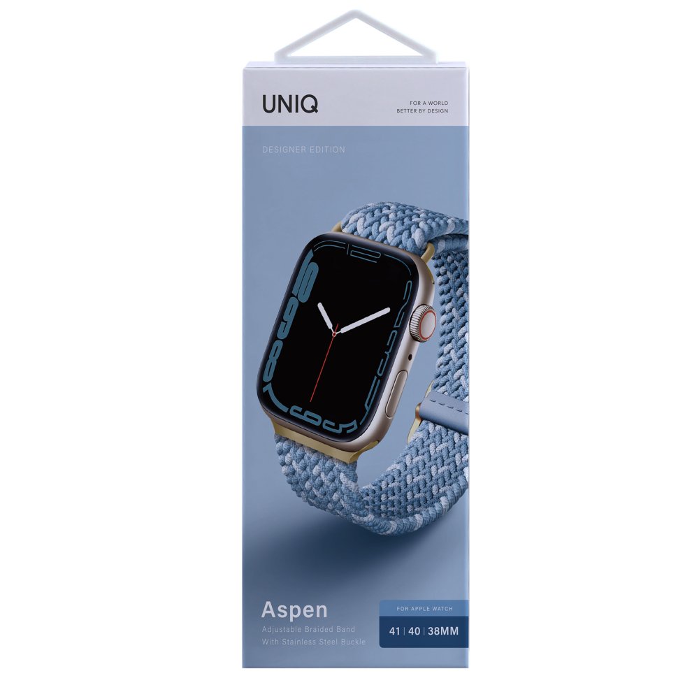 Uniq Watch 38mm Aspen Designer Örgülü Kordon - Mavi