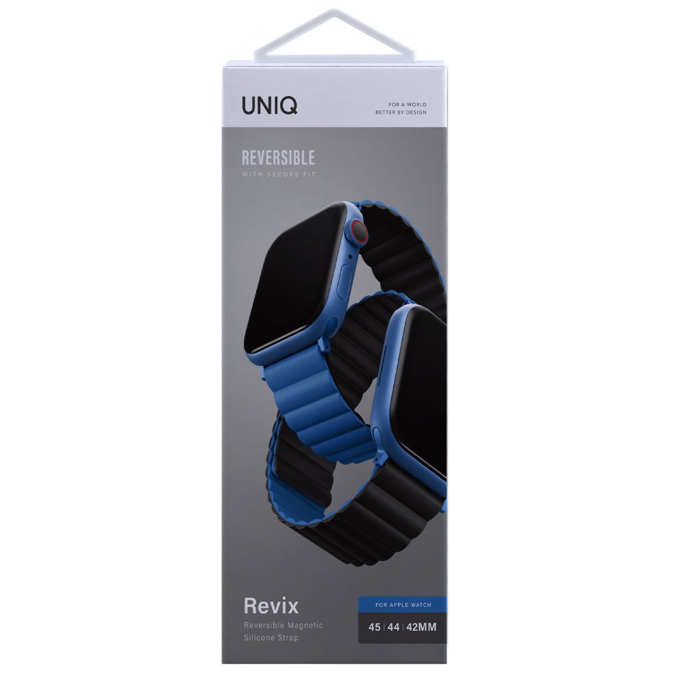 Uniq Watch 38mm Revix Reversible Manyetik Kordon - Mavi-Siyah