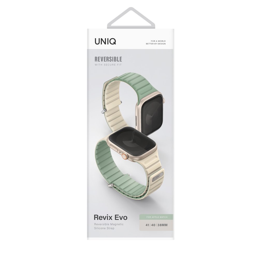 Uniq Watch 42mm Revix Evo Reversible Manyetik Kordon - Yeşil-Sarı