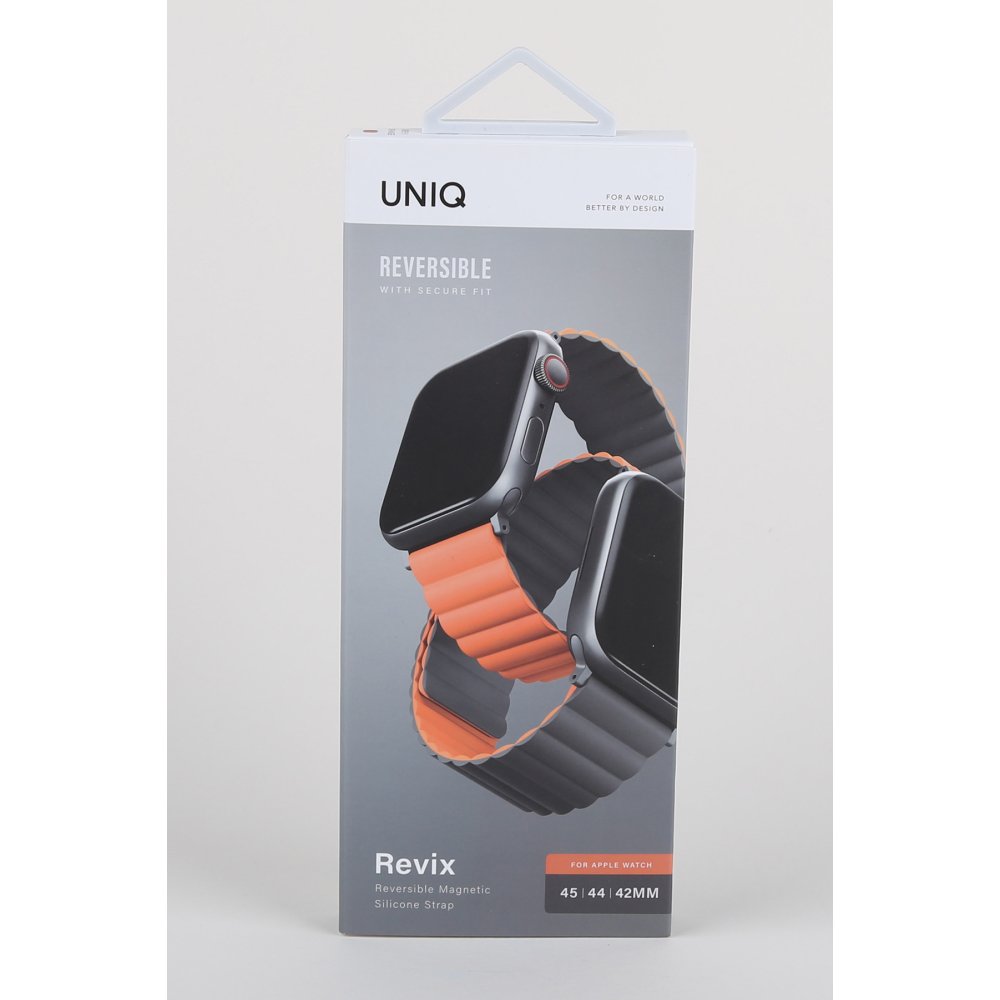 Uniq Watch 42mm Revix Reversible Manyetik Kordon - Gri-Turuncu