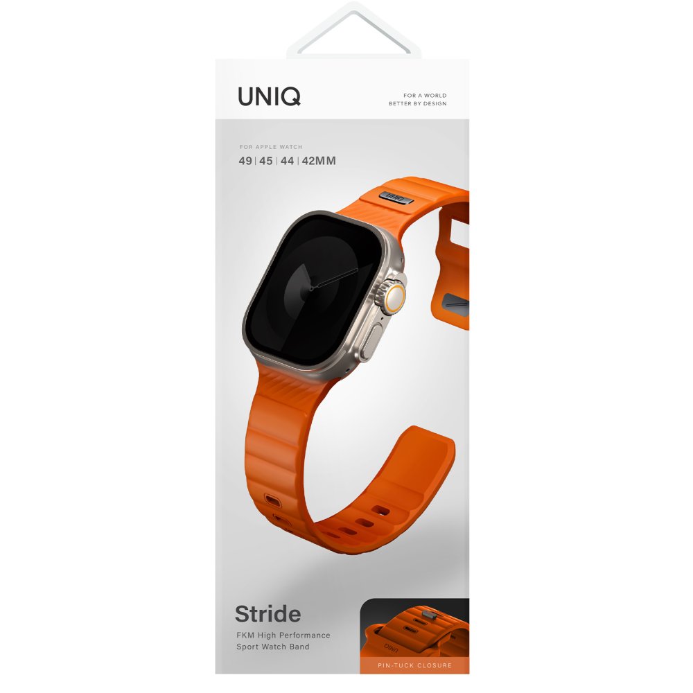 Uniq Watch 42mm Stride FKM Silikon Kordon - Turuncu