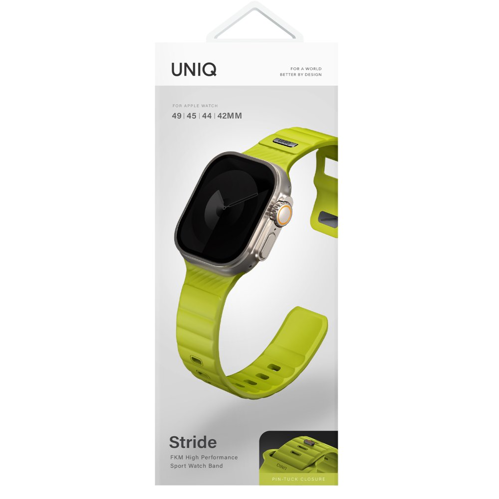 Uniq Watch Ultra 49mm Stride FKM Silikon Kordon - Açık Yeşil