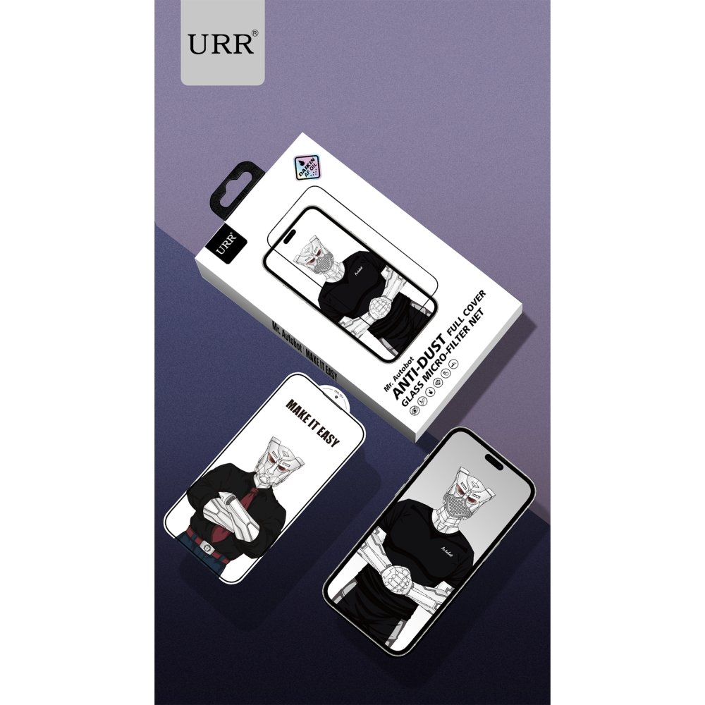 URR iPhone 15 Pro Max Lazer Antidust Cam Ekran Koruyucu - Siyah