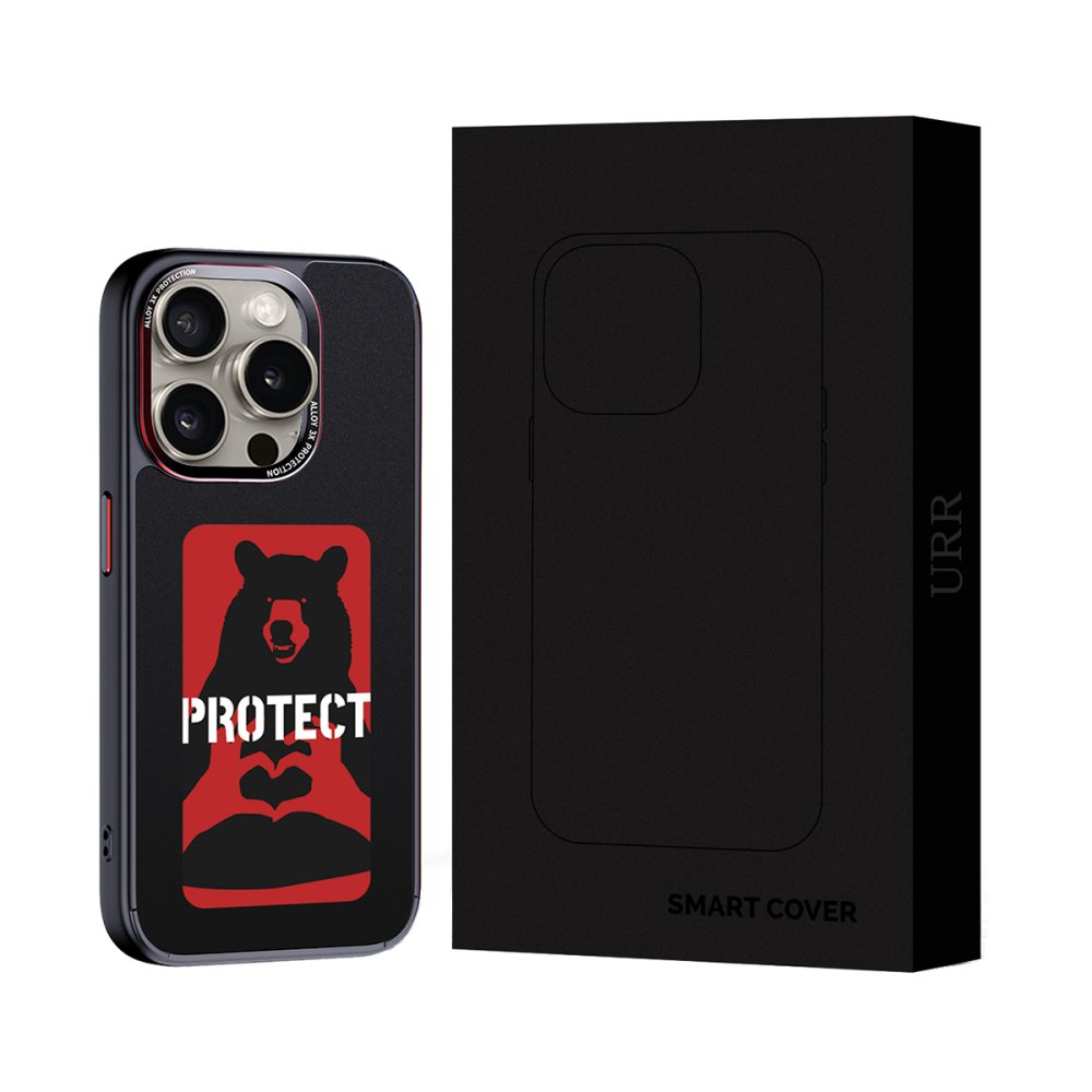 URR iPhone 15 Pro Max NFC Smart Case Akıllı Kapak - Siyah