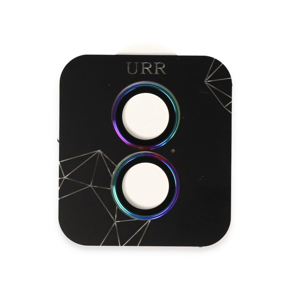 URR iPhone 16 Plus Titanium Alloy Kamera Lens Koruyucu - Rainbow