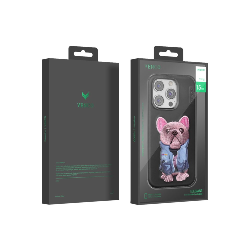 Venco iPhone 14 Cute Desenli Kapak - Kahverengi