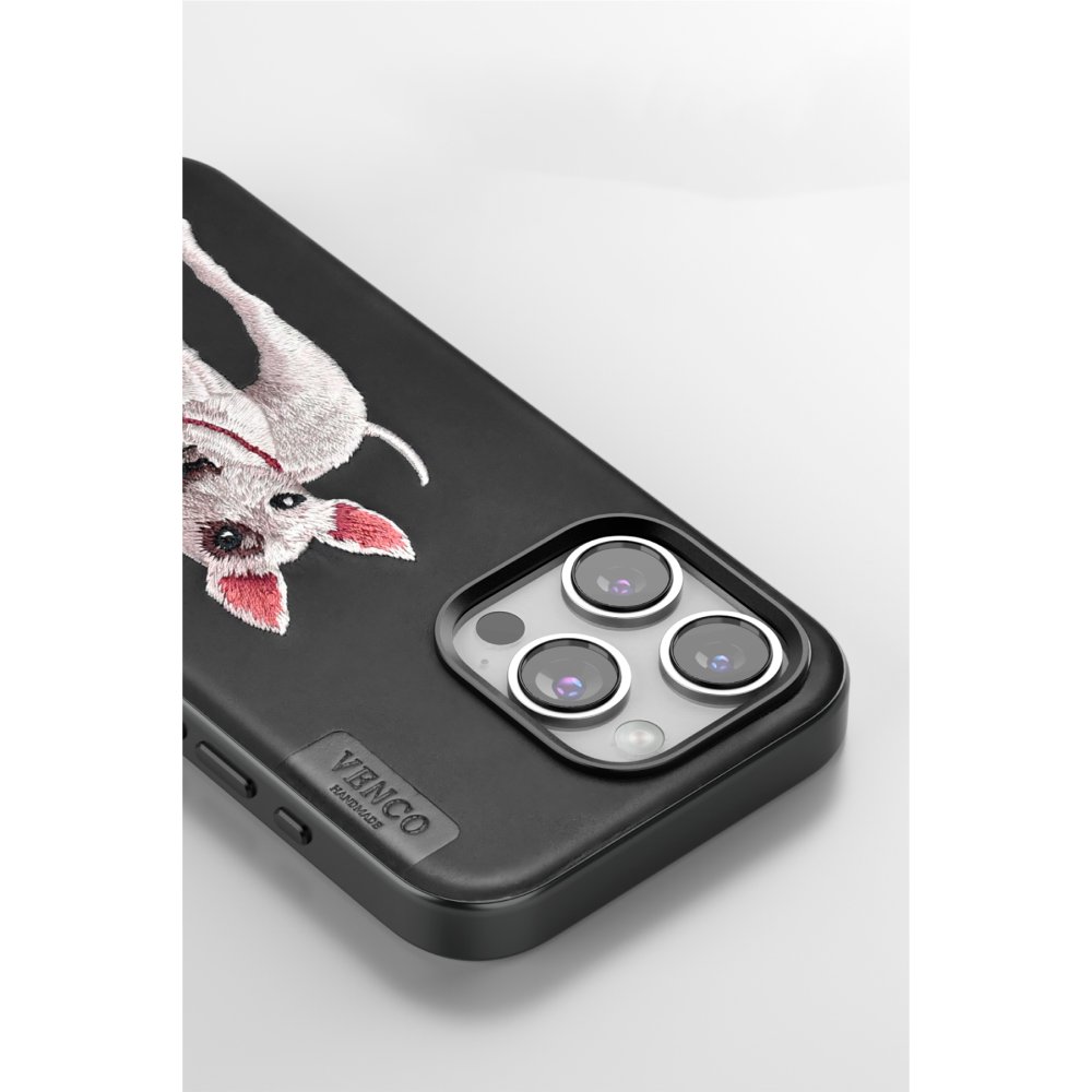 Venco iPhone 15 Pro Perma Desenli Kapak - Kahverengi