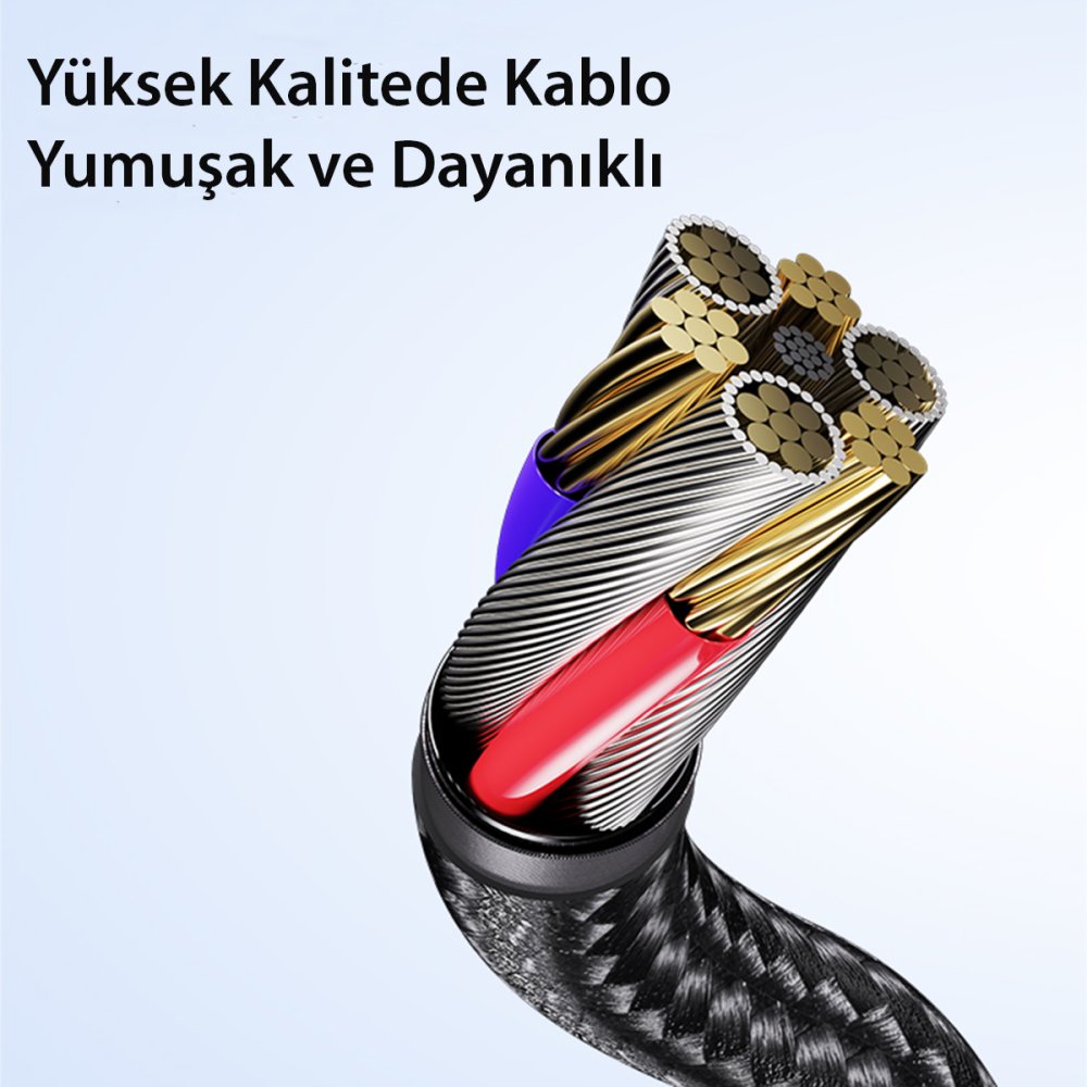 Yesido CA109 3M 2A Usb to Lightning Hızlı Şarj Kablosu - Siyah