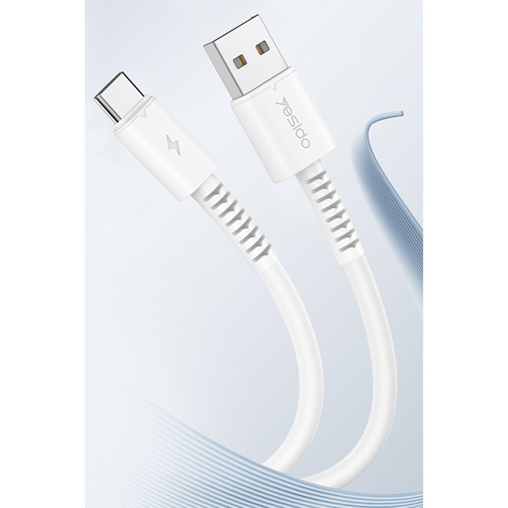 Yesido CA120 TC 1M 18W USB to Type-C QC Hızlı Şarj Kablosu - Beyaz