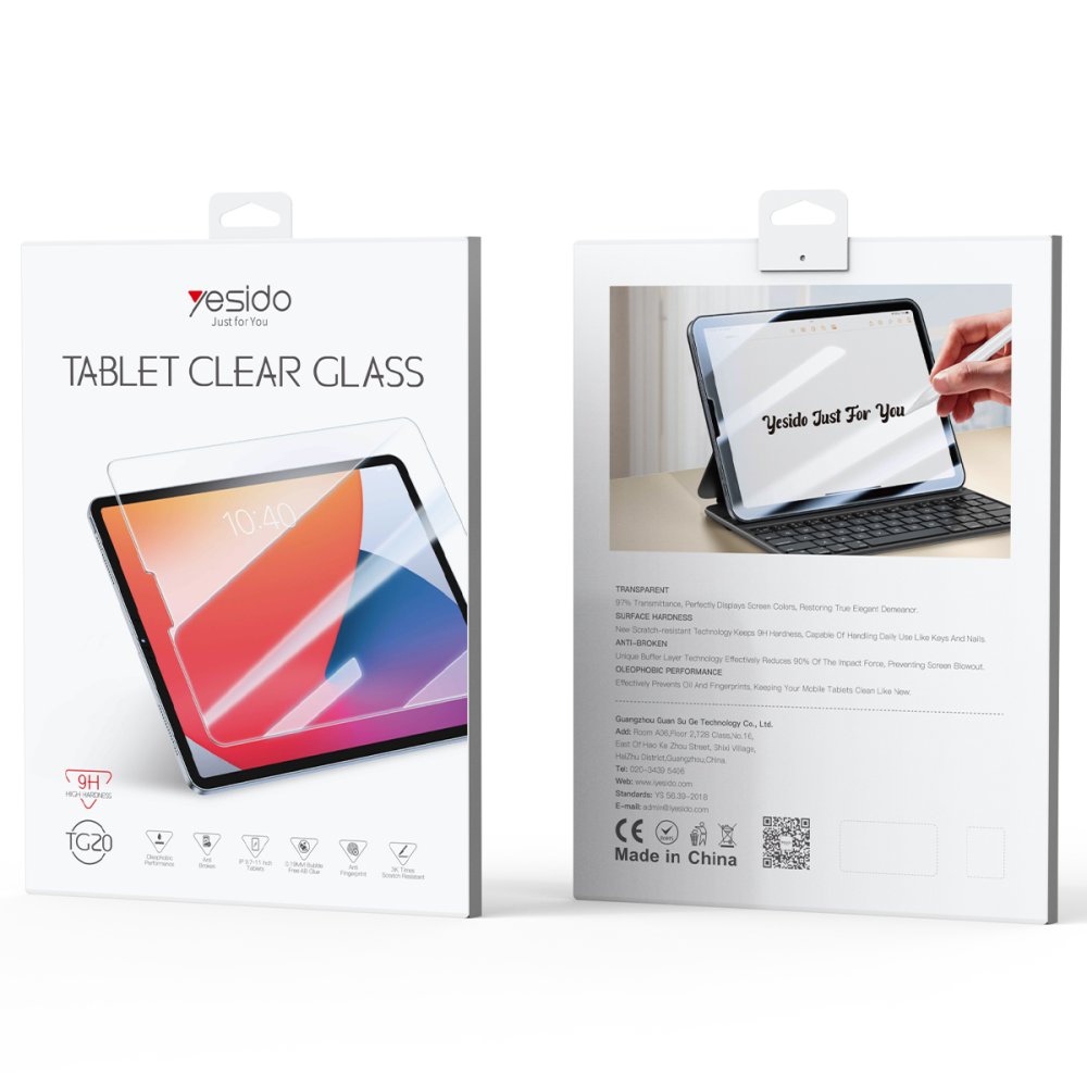 Yesido iPad Pro 11 (2020) Clear Tablet Cam Ekran Koruyucu - Şeffaf