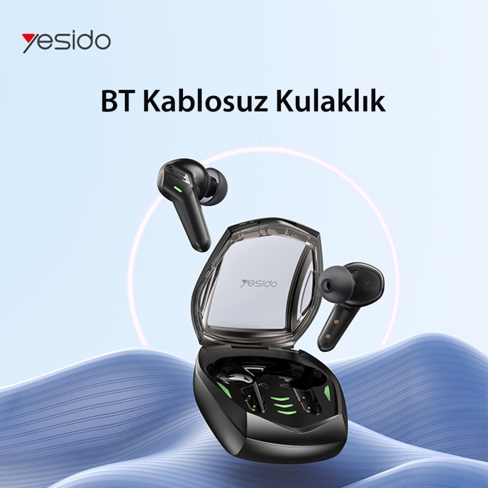 Yesido TWS14 Gaming Kablosuz Airpods Kulaklık - Siyah