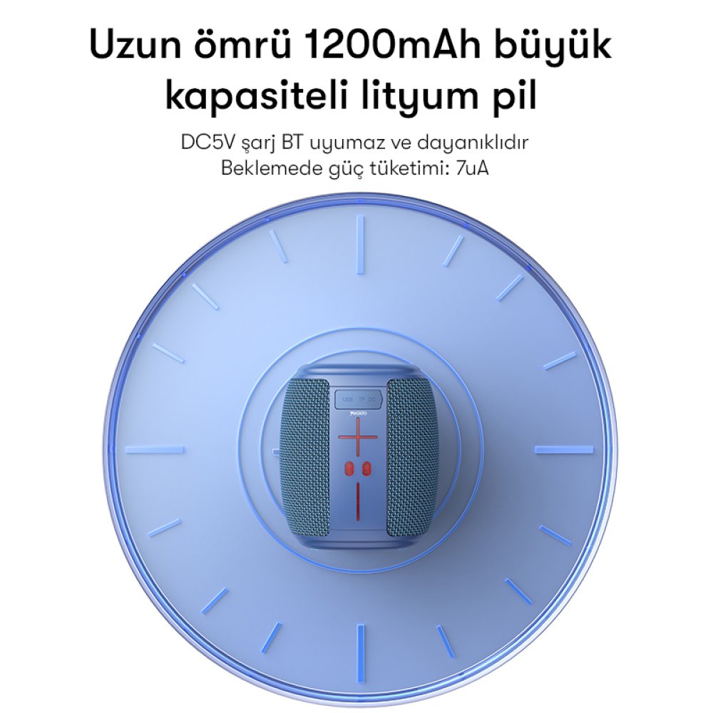 Yesido YSW14 RGB Kablosuz Hoparlör - Siyah