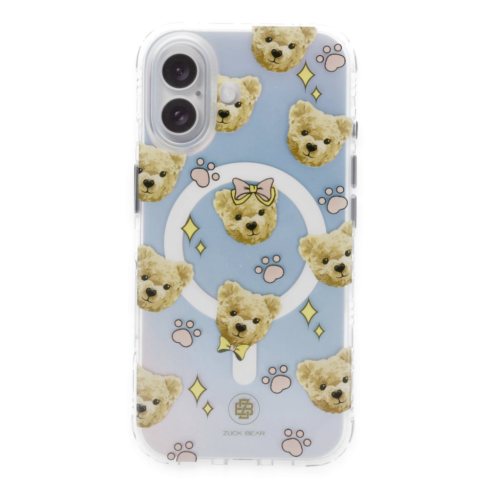 ZuckBear iPhone 16 Darnell Frosted Laser Magsafe Kapak - Şeffaf