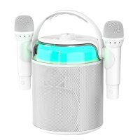 Earldom A30 RGB Işıklı Karaoke Mikrofonlu Bluetooth Kablosuz Hoparlör - Beyaz