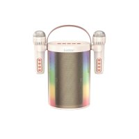 Earldom A32 RGB Işıklı 2 Adet Karaoke Mikrofonlu Bluetooth Kablosuz Hoparlör - Beyaz