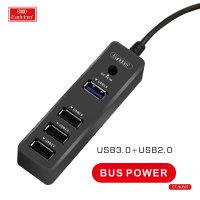 Earldom HUB07 Tak Çalıştır 3 Adet Usb 2.0 ve 1 Adet Usb 3.0 Çıkışlı Usb Çoklayıcı - Siyah