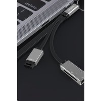 Earldom HUB18C 4in1 Type-C to USB 3.0 / USB 2.0 / SD/TF Kart Dönüştürücü - Siyah