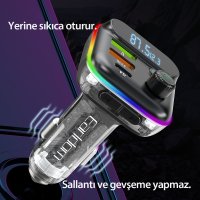 Earldom M80 Bluetooth USB3.0 ve Type C PD Hızlı Şarj FM Transmitter - Siyah